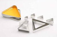Ausstecher-Set 11-tlg., Edelstahl, Dreieck, gewellt und glatt - H 2,5 cm