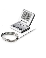 Digitales Braten-Thermometer mit Timer - 11,0 x 8,0 cm, 0 bis + 250° Celsius